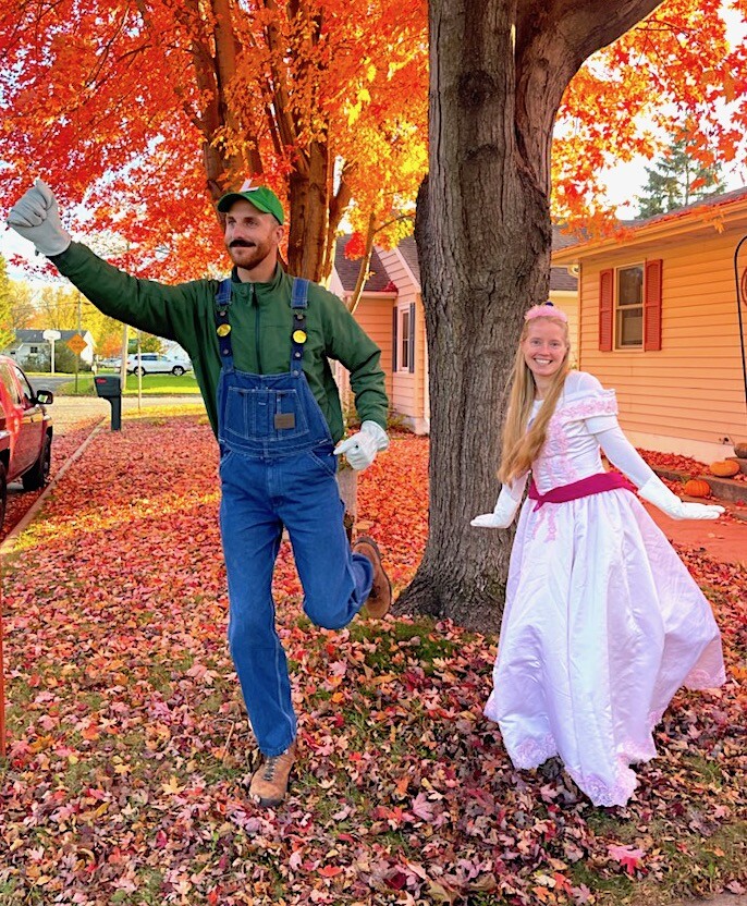 Halloween 2021- Luigi and Princess Peach