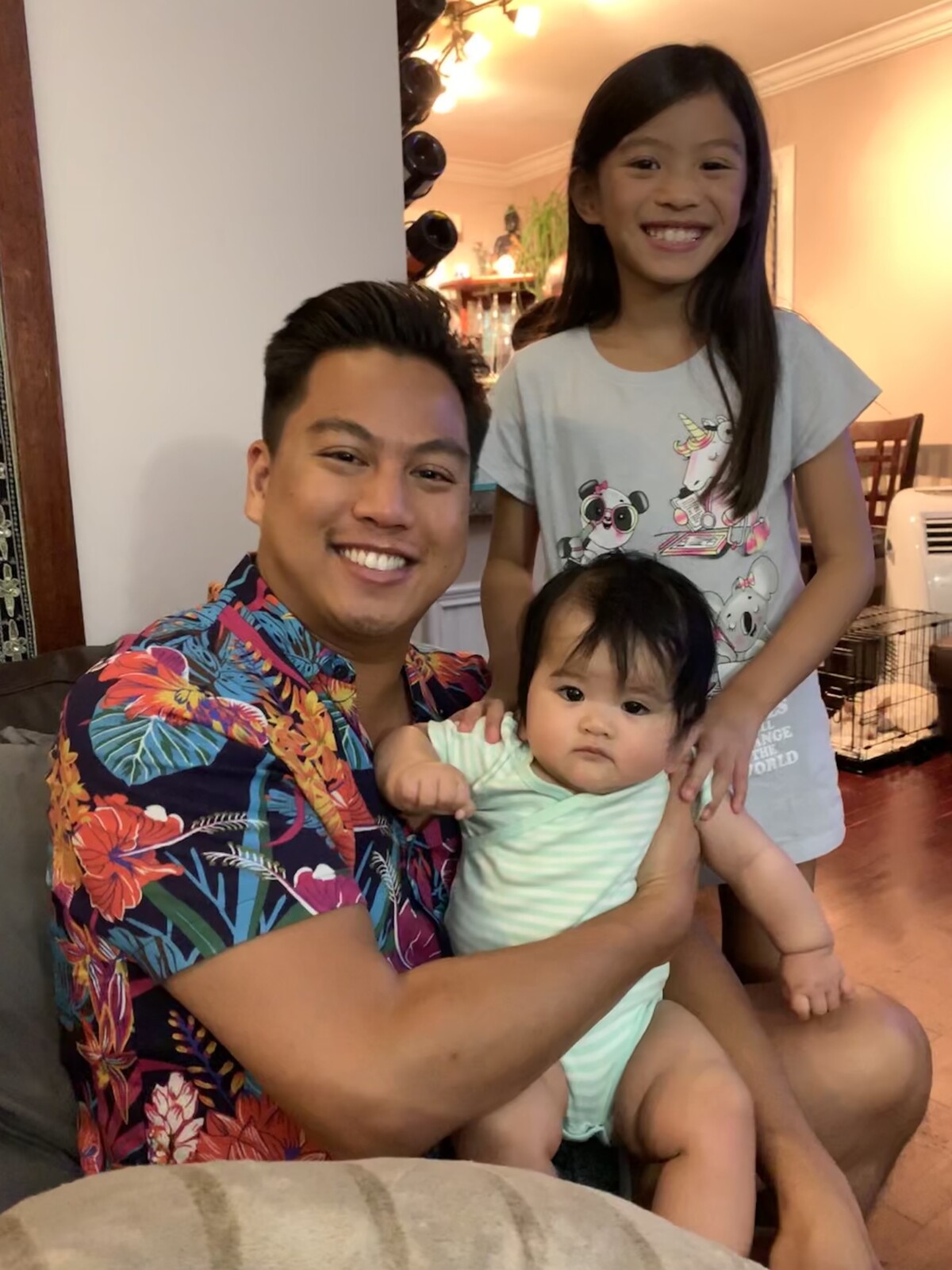 Richie with our nieces, Kaydence & Leilani.