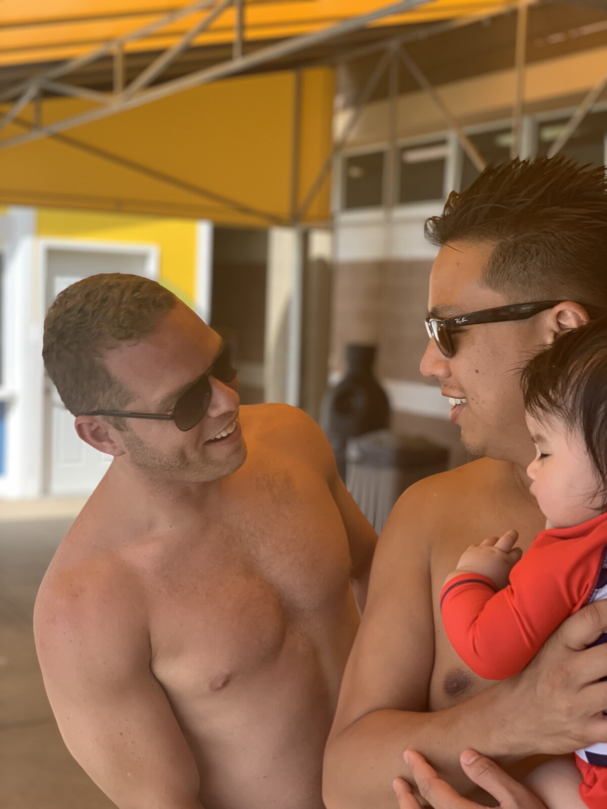 David, Richie and Leilani (our niece) at the waterpark.